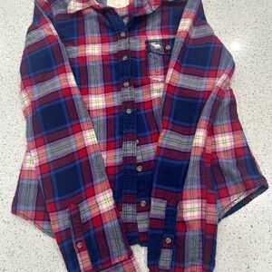 Vintage Abercrombie Plaid Shirt - Red and Blue